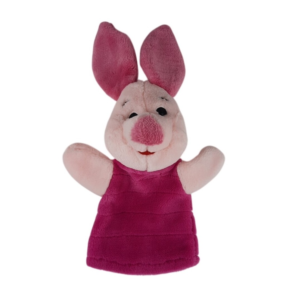 Mattel Arcotoys Kids Small Piglet Pink Plush Hand Puppet Winnie the Pooh Disney
